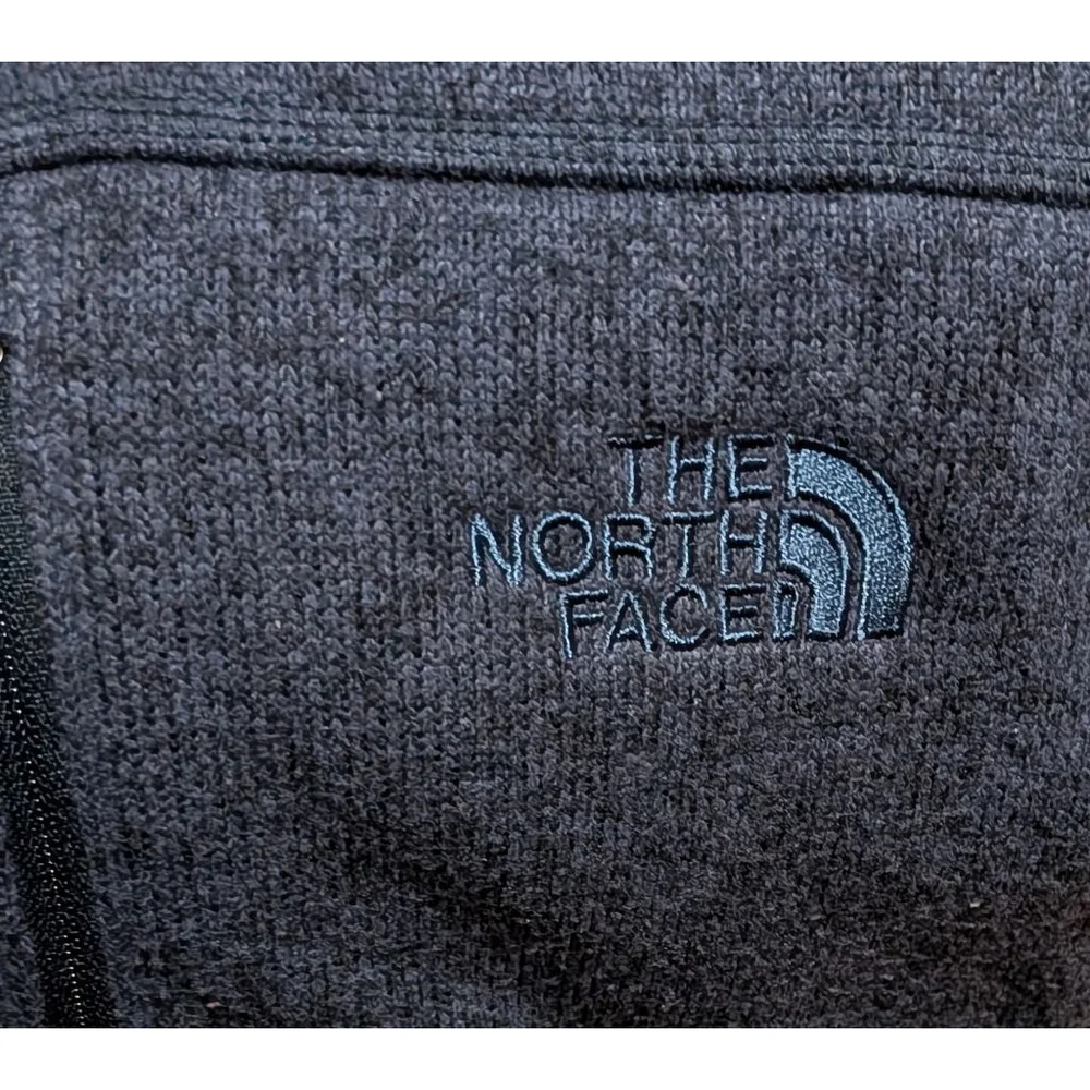 Men's The North Face Blue Heather Quarter Zip Fleece Pullover M